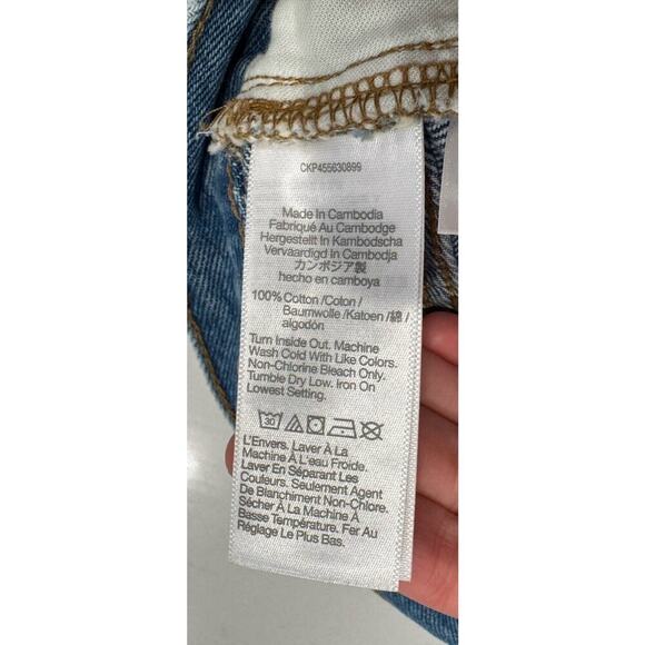 Madewell Denim Shorts Womens Size 32 Relaxed Jean Button Fly High Rise Cut Off - Picture 6 of 7